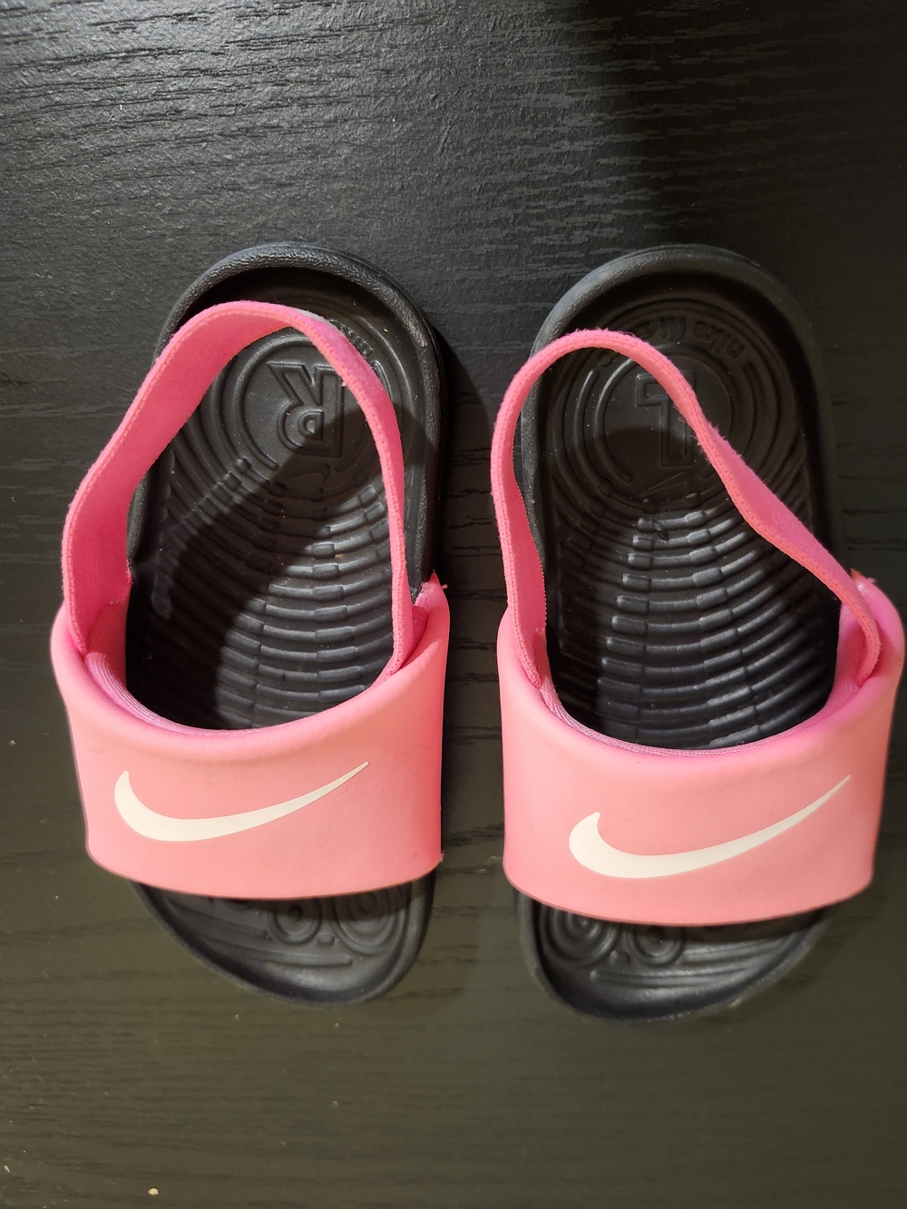 Nike Kids' Pink Slide Sandals with Back Strap - Picture 3 of 5
